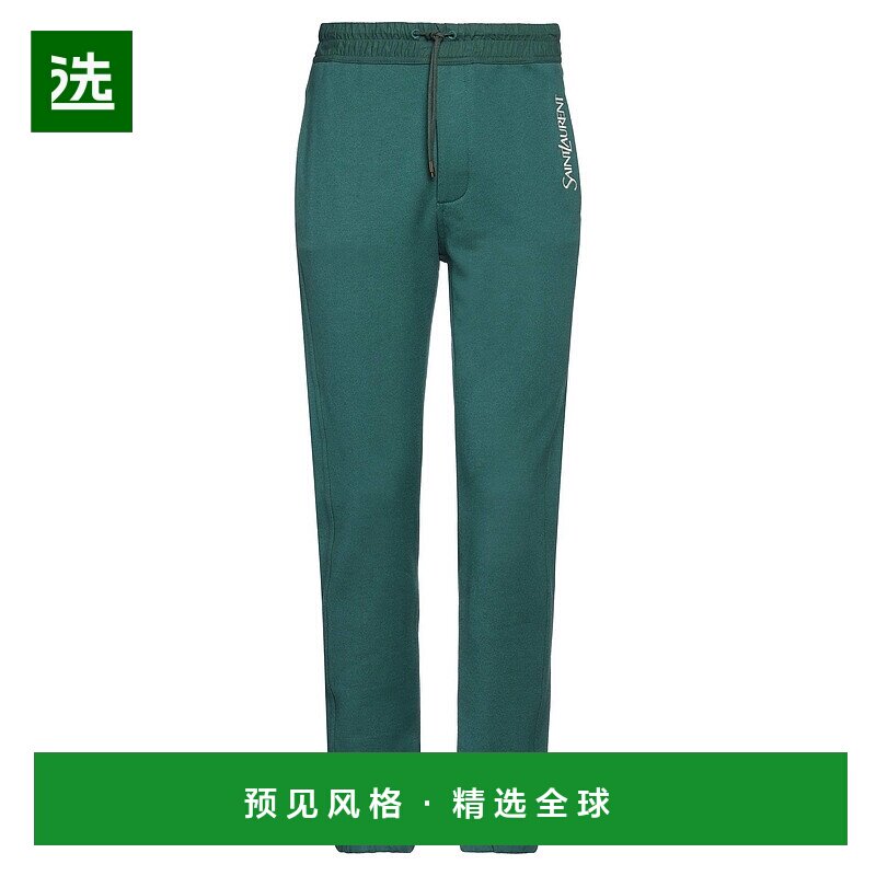 1h可退 香港直邮Saint Laurent 圣罗兰 男士 休闲长裤 green绿色
