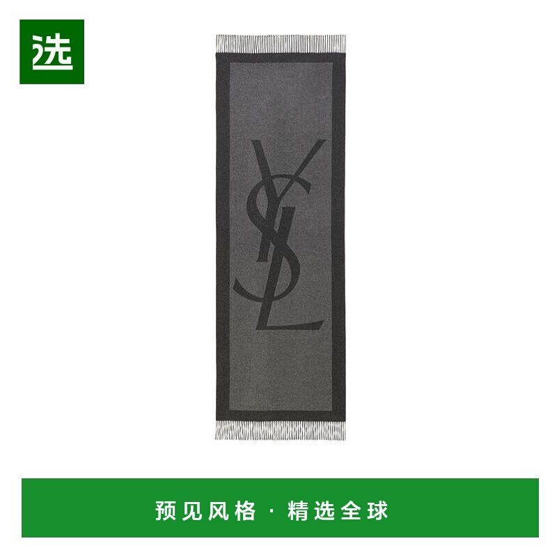 香港直邮Saint Laurent CASSANDRE 提花围巾 7948613Y009真丝配饰