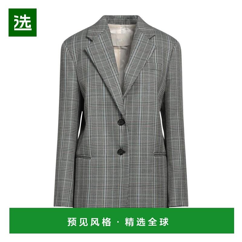 1h可退 【美国直邮】tela 女士西装外套 100 纯羊毛 格子图案 翻,女装/女士精品,西装,淘宝优惠券,粉丝福利购,淘宝优惠卷