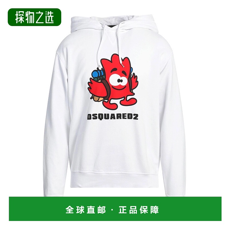 香港直邮Dsquared2 二次方 男士 连帽卫衣 white白色 舒适时尚