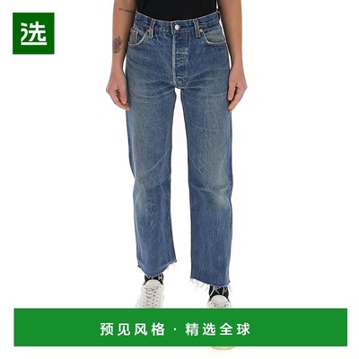 香港直邮RE/DONE 女士牛仔裤 1076STVCINDIGO 蓝色 Stove烟管牛仔