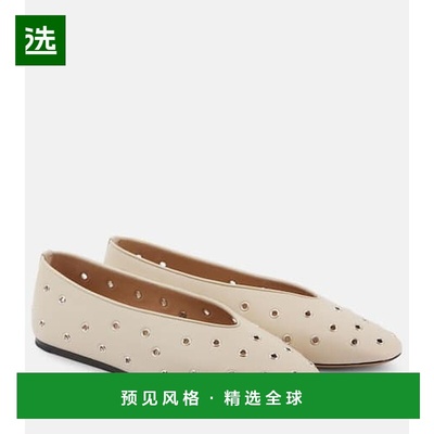 1h可退 香港直邮Le Monde Beryl 女士 Regency 精饰皮质芭蕾舞鞋