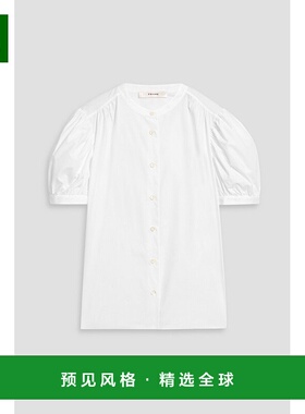 1h可退 香港直邮Frame Denim 女士 褶皱棉质府绸上衣 WS25WBL048W