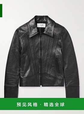 1h可退 香港直邮Celine 思琳 男士 修身拼接皮革夹克 2EG27269L