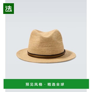 1h可退 香港直邮Borsalino 男士 Argentina 钩编草编软呢帽