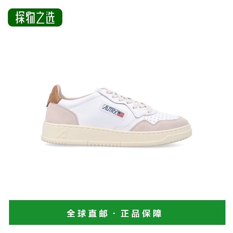 1h可退 香港直邮AUTRY 男士 Medalist 低帮黄糖色运动鞋(白色) AU