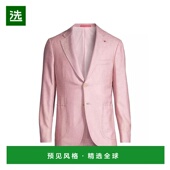 Isaia 1h可退 美国直邮 Capri丝绸羊绒混纺两粒扣运动外套