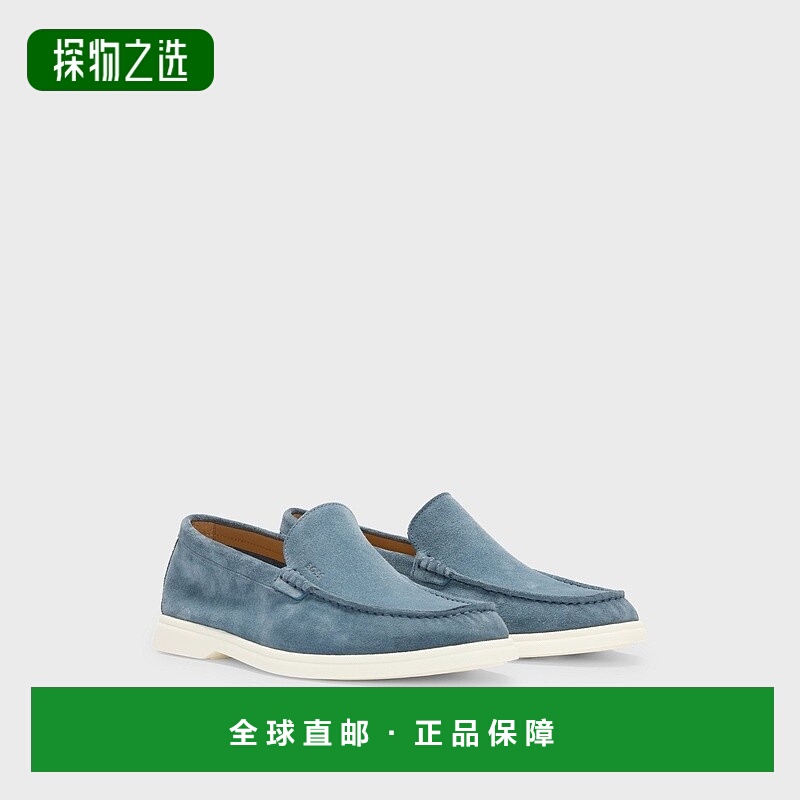 欧洲直邮HUGO BOSS雨果BOSS BLACK 绒面革乐福鞋 男鞋撞色搭配外