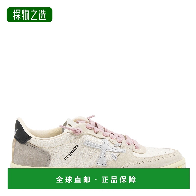 香港直邮premiata 女士 BASKET CLAYD 浅褐色皮质运动鞋 6927