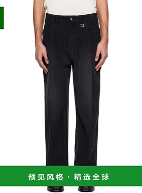 1h可退 香港直邮Wooyoungmi 吴阳米 男士 黑色长裤 W253PT13