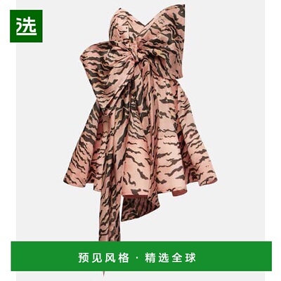 香港直邮ZIMMERMANN 女士 Matchmaker 蝴蝶结装饰真丝迷你连衣裙