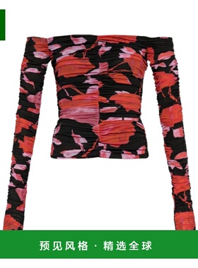 香港直邮BLUMARINE 女士T恤 2C361AF9903 SS2025 黑色 露肩T恤