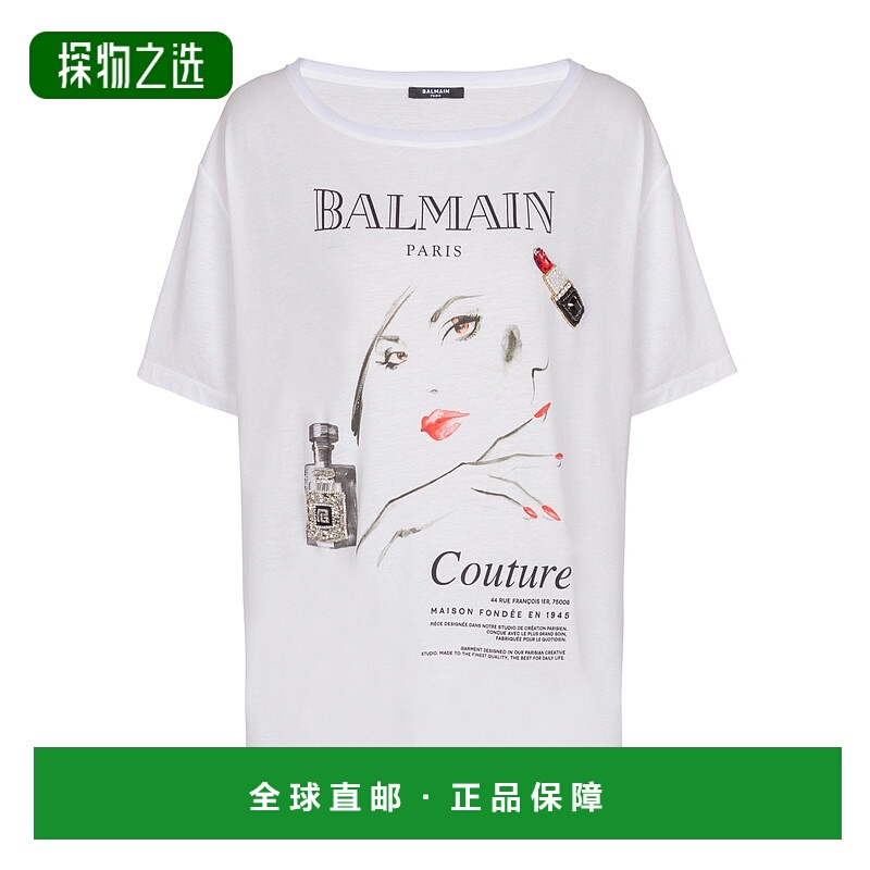 香港直邮Balmain 短袖T恤 EF0EG129GE86下摆
