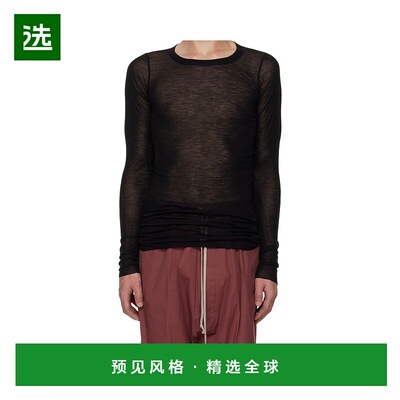 1h可退 香港直邮Rick Owens Concordians 羊毛混纺长袖T恤 RU02E1