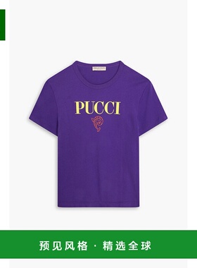 1h可退 香港直邮Emilio Pucci 璞琪 女士 印花棉针织T恤 3ETP753E