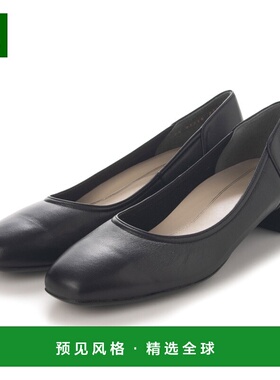 【日本直邮】Riz raffinee [3E] 低跟方头高跟鞋（黑色）