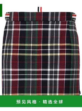 香港直邮Thom Browne 格纹迷你半身裙 FGCA04AF0651羊毛
