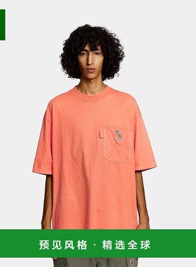 欧洲直邮Carhartt Wip 男士橙色棉短袖T恤针织