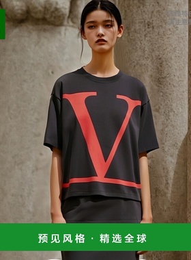 【99新未使用】香港直邮Valentino logo印花T恤 SB3MG01Y4Q1短袖