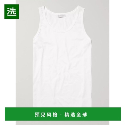 1h可退 香港直邮Sunspel 男士 棉针织背心上衣 MVES4203WHAA