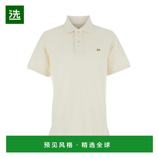 1h可退 香港直邮Erl 男士 Lettering on Front 白色经典款衣领徽P