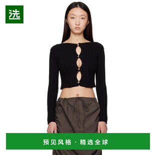 1h可退 香港直邮Baserange 女士 黑色 Macau 开衫 PUMAC black黑