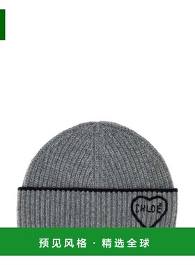 香港直邮CHLOÉ 女士帽子 CH26SKB02WCS012 SS2026 灰色 羊毛羊绒