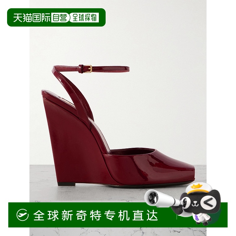 1h可退 香港直邮Saint Laurent 圣罗兰 女士 露趾坡跟鞋 8060391T