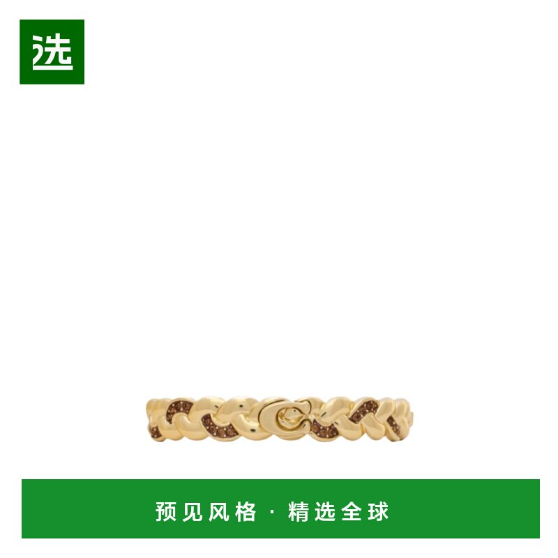 香港直邮COACH 女士手链手镯 37557605710 SS2026 金色 晶饰手环