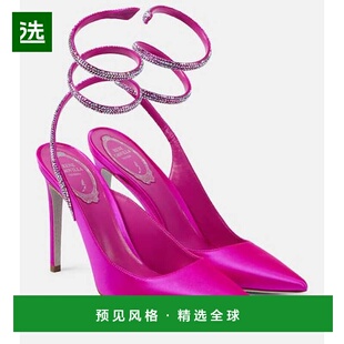 1h可退 香港直邮rené caovilla 芮妮.乔薇拉 女士 Cleo 精饰绸缎