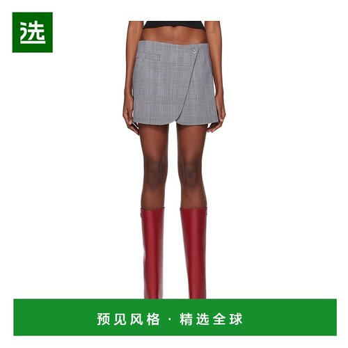 香港直邮Coperni Tailored 格纹半身裙 COPJ24834