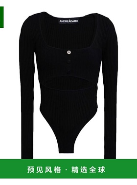 1h可退 香港直邮ANDREĀDAMO 女士 毛衣 black黑色 舒适时尚