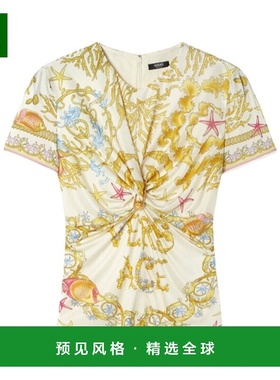 香港直邮Versace 收褶上衣范思哲女装 10180811A15210