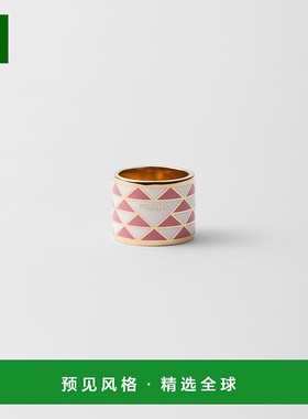 欧洲直邮PRADA (2025) 珐琅金属戒指
