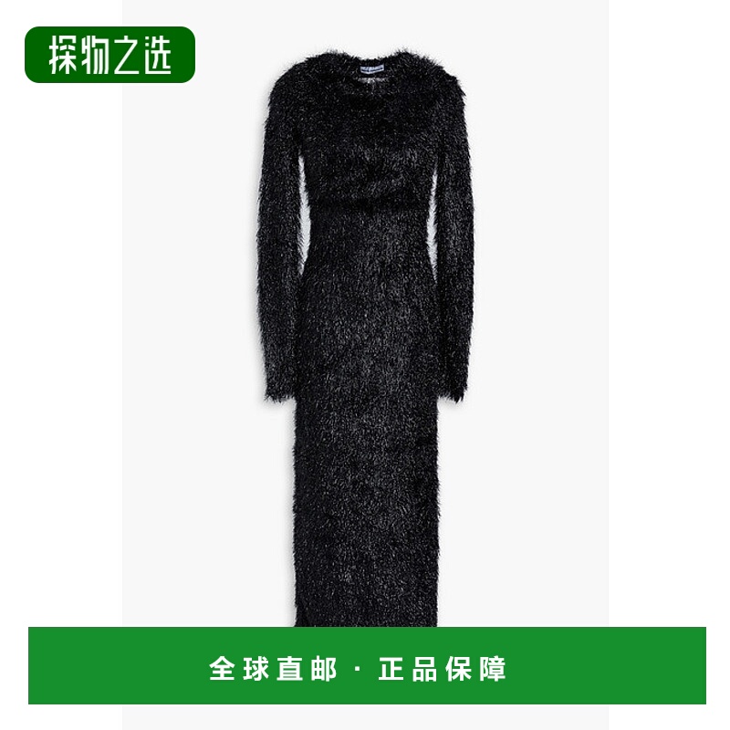香港直邮Rabanne 女士 tinsel 剪口针织中长连衣裙 23HJRO693PA01
