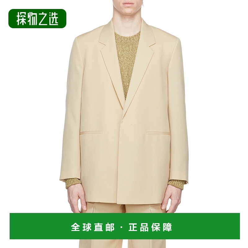 香港直邮Jil Sander 米色羊毛西装外套 JSMU135101MU202000