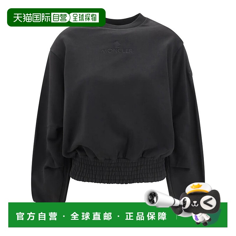 1h可退 香港直邮Moncler 盟可睐 女士 FELPA CON 徽标针织衫 8G00