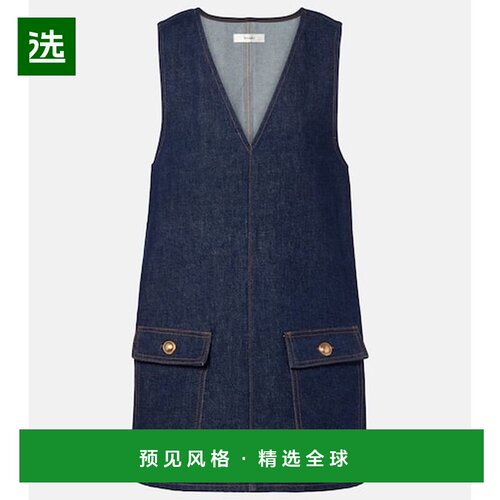 1h可退 香港直邮FrameDenim/Pinafore女士牛仔连衣裙