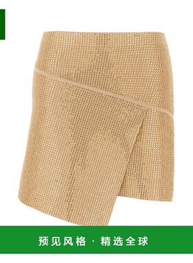 1h可退 香港直邮ANDREĀDAMO 女士 精饰粘胶纤维混纺迷你半身裙 AD