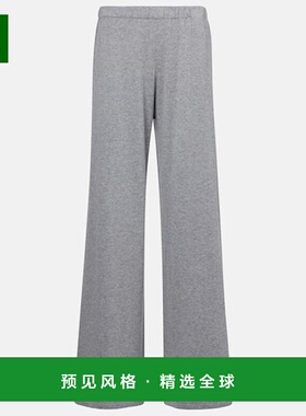 1h可退 香港直邮LISA YANG 女士 Aina 棉质羊绒阔腿裤 grey灰色