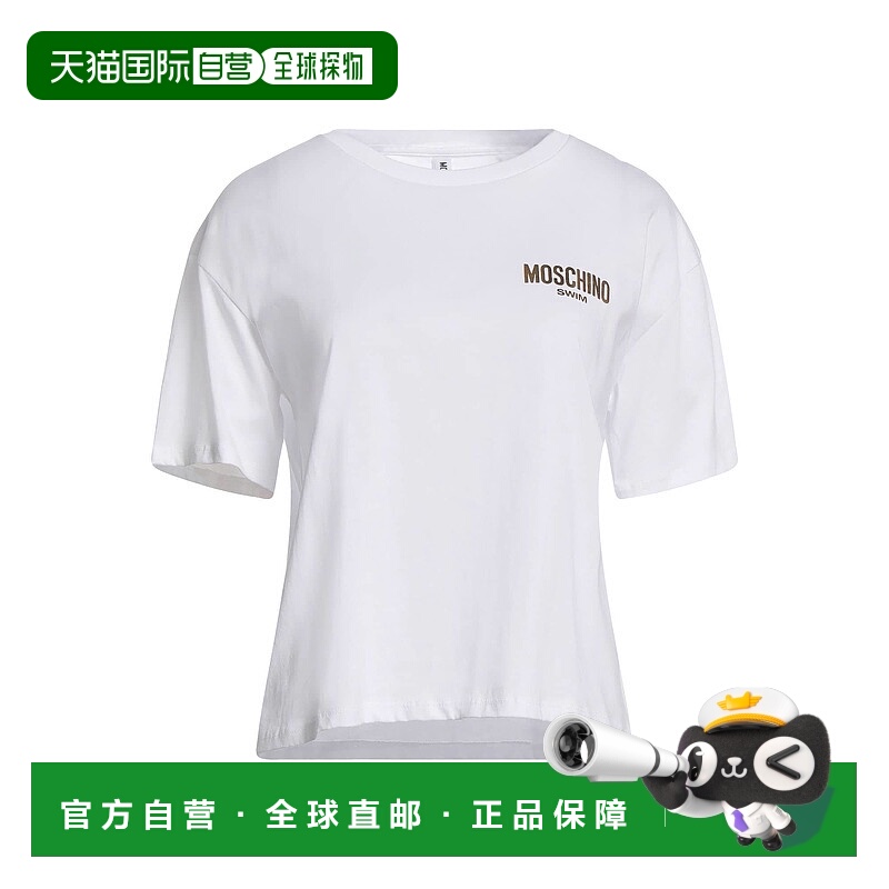 1h可退 香港直邮Moschino 莫斯奇诺 女士 T恤 white白色 舒适时尚