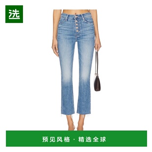1h可退 香港直邮mother denim 女士 Pixie Dazzler 及踝磨损牛仔