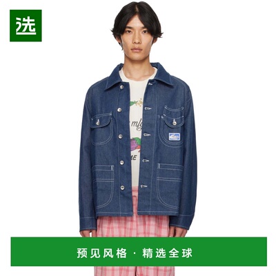 1h可退 香港直邮story mfg 男士 海军蓝 Circuit 牛仔夹克 SPF25T