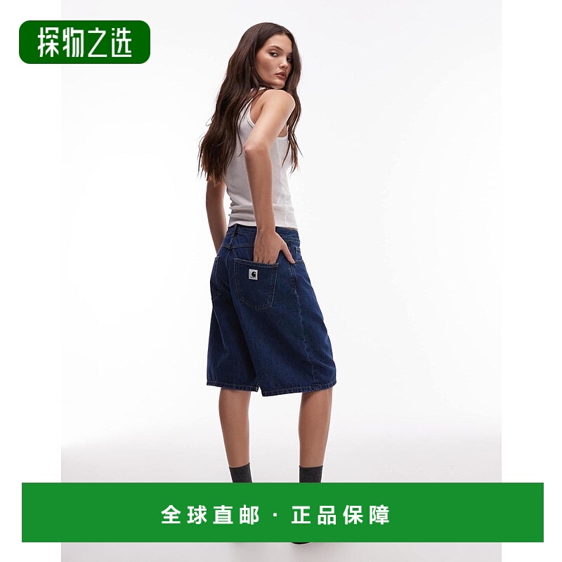 香港直邮CARHARTT WIP 女士 brandon 宽松款水洗短裤(蓝色)