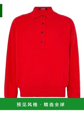 香港直邮Jacquemus 长袖针织衫 JACT7WDN羊毛羊绒翻领