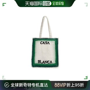 香港直邮Casablanca APS24BAG082 刺绣徽标手提包