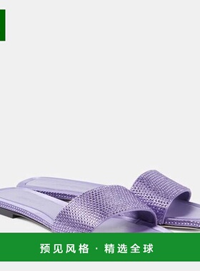 香港直邮Jimmy Choo 周仰杰 女士 Clovis 精饰绸缎凉拖凉鞋