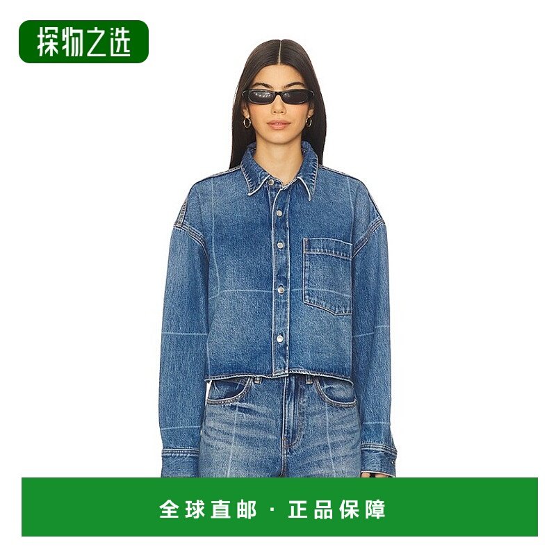 香港直邮Alexander Wang 亚历山大·王 女士 短款系扣衬衫 4DC425