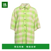 舒适时尚 1h可退 格纹衬衫 green绿色 香港直邮Msgm 女士