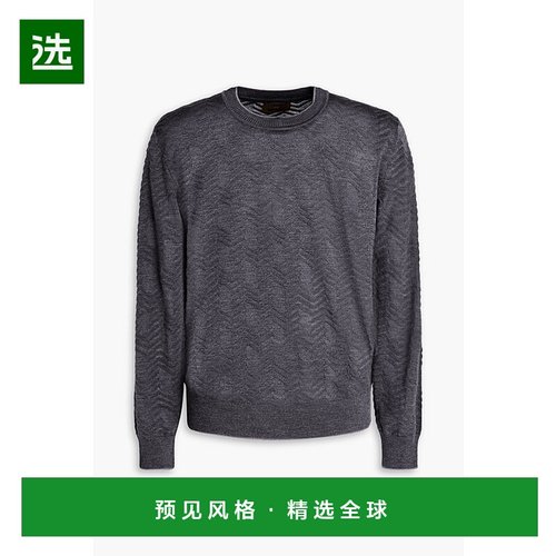 1h可退 香港直邮MISSONI 米索尼 男士 羊毛混纺毛衣 UC24WN03BK04